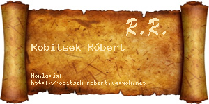 Robitsek Róbert névjegykártya