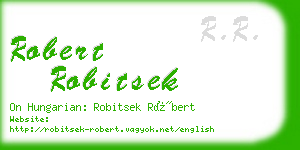 robert robitsek business card